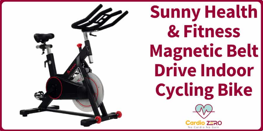 Sunny Health & Fitness Magnetic Belt Drive Indoor Bike